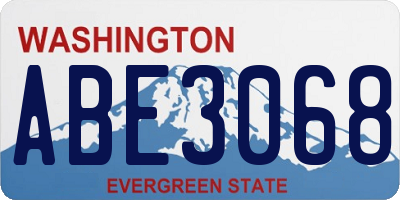 WA license plate ABE3068