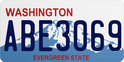 WA license plate ABE3069