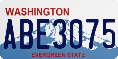 WA license plate ABE3075