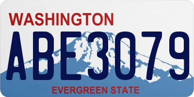 WA license plate ABE3079