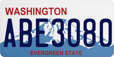 WA license plate ABE3080