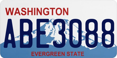 WA license plate ABE3088