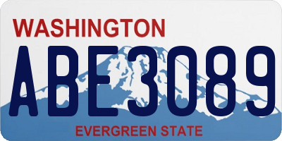 WA license plate ABE3089