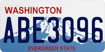 WA license plate ABE3096