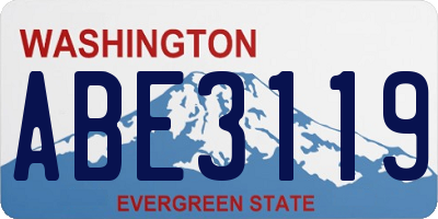 WA license plate ABE3119