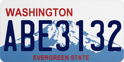 WA license plate ABE3132