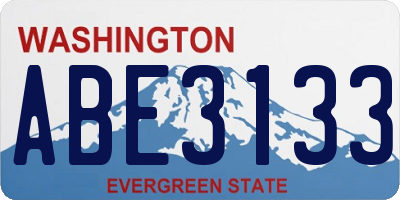 WA license plate ABE3133