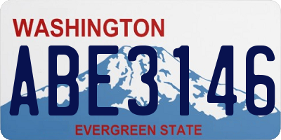 WA license plate ABE3146