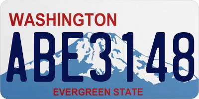 WA license plate ABE3148