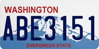 WA license plate ABE3151