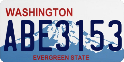 WA license plate ABE3153