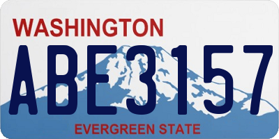 WA license plate ABE3157