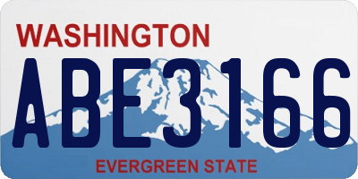 WA license plate ABE3166