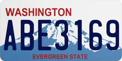 WA license plate ABE3169