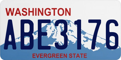 WA license plate ABE3176