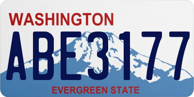 WA license plate ABE3177