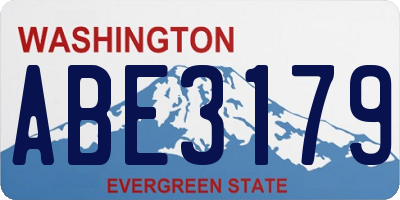 WA license plate ABE3179