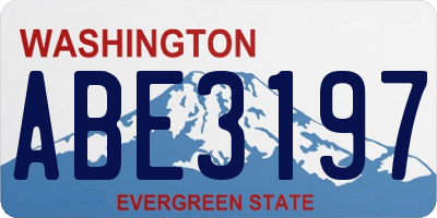WA license plate ABE3197