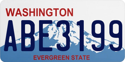 WA license plate ABE3199