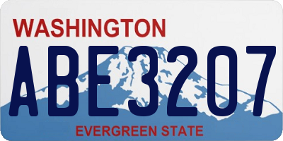 WA license plate ABE3207
