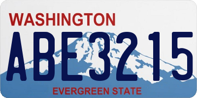 WA license plate ABE3215