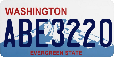 WA license plate ABE3220