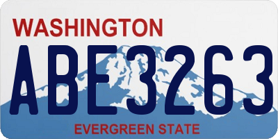 WA license plate ABE3263