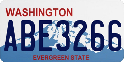 WA license plate ABE3266