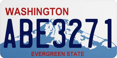 WA license plate ABE3271