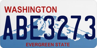 WA license plate ABE3273