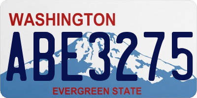 WA license plate ABE3275