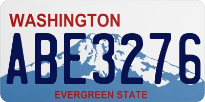 WA license plate ABE3276