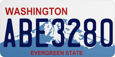 WA license plate ABE3280