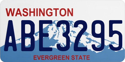 WA license plate ABE3295