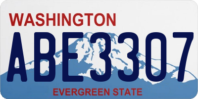 WA license plate ABE3307