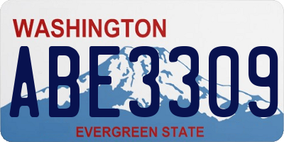WA license plate ABE3309