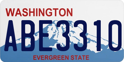 WA license plate ABE3310