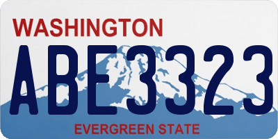 WA license plate ABE3323
