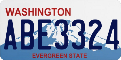 WA license plate ABE3324
