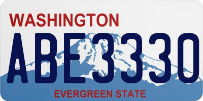 WA license plate ABE3330