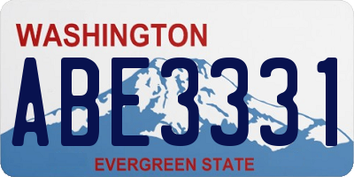 WA license plate ABE3331