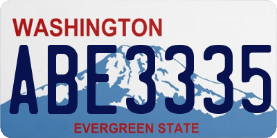 WA license plate ABE3335
