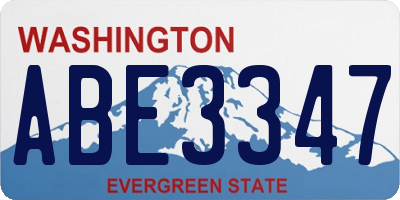WA license plate ABE3347