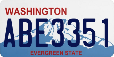 WA license plate ABE3351