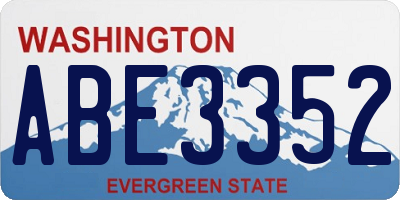 WA license plate ABE3352