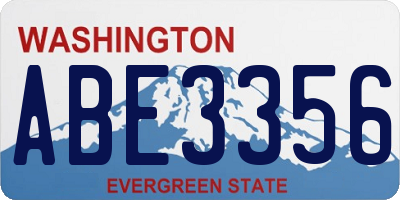 WA license plate ABE3356