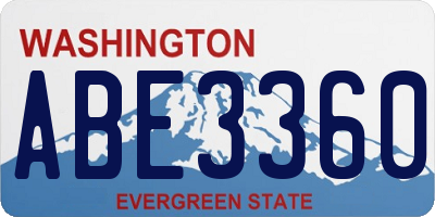 WA license plate ABE3360