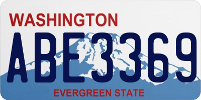 WA license plate ABE3369