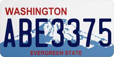 WA license plate ABE3375