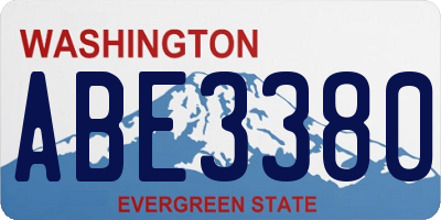 WA license plate ABE3380